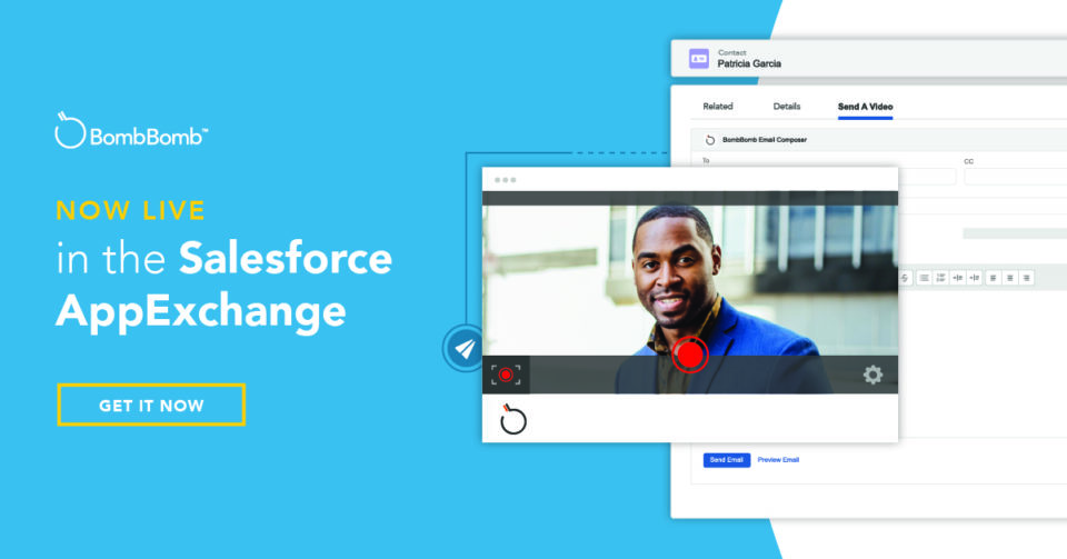 Salesforce AppExchange 1200x628 FacebookAd V3 | BombBomb